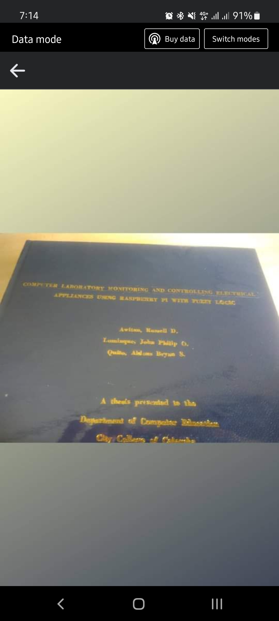 Successfully Defended IoT-Based Thesis Project