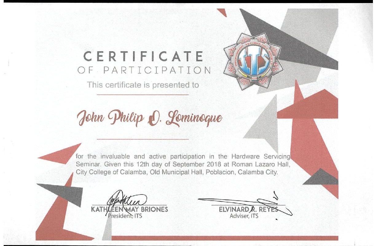 Hardware Servicing Seminar
